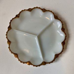 Vintage Milk Glass Plate
